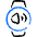 Smart Watch Circle Sound Icon from Freehand Duotone Set