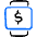 Smart Watch Square Cash Icon from Freehand Duotone Set