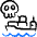 Illegal Logistic Container Ship Icon from Freehand Duotone Set