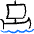 Greek Aesthetics History Ship Boat Icon from Freehand Duotone Set