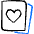 Card Game Heart Icon from Freehand Duotone Set