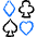 Card Game Symbols Icon from Freehand Duotone Set