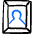 Museum Photo Frame Portait Icon from Freehand Duotone Set