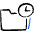 Folder Clock Icon from Freehand Duotone Set