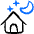 Light Mode Night Architecture Icon from Freehand Duotone Set