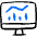 Dashboard Pie Line Graph Desktop Icon from Freehand Duotone Set