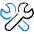 Settings Wrench Icon from Freehand Duotone Set