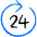 Time Clock 24 Hrs 1 icon - Free transparent PNG, SVG. No sign up needed.