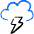 Cloud Flash Icon from Freehand Duotone Set