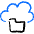 Cloud Folder Icon from Freehand Duotone Set