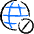 Worldwide Web Disable Icon from Freehand Duotone Set