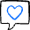 Messages Bubble Square Heart Icon from Freehand Duotone Set