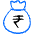 Currency Bag Rupee Icon from Freehand Duotone Set