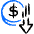 Currency Dollar Decrease Icon from Freehand Duotone Set