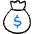 Money Bag Dollar Icon from Freehand Duotone Set