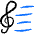 Music Clef Sheet Icon from Freehand Duotone Set