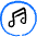 Music Note Circle Icon from Freehand Duotone Set