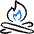 Outdoors Camp Fire Log Icon from Freehand Duotone Set