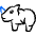 Rhinoceros Body Icon from Freehand Duotone Set