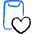 Mobilephone Action Favorite Heart Icon from Freehand Duotone Set