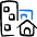 Real Estate Building House Icon from Freehand Duotone Set