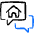 Real Estate Message Chat House Icon from Freehand Duotone Set