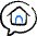 Real Estate Message House Icon from Freehand Duotone Set