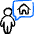 Real Estate Message Person Building 1 Icon from Freehand Duotone Set