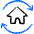 Real Estate Update House Sync Icon from Freehand Duotone Set