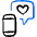 Dating Smartphone Chat Icon from Freehand Duotone Set | Free Download as SVG Vector and Transparent PNG | Streamline icons