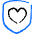 Love Heart Shield Icon from Freehand Duotone Set