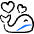 Love Heart Whale icon - Free transparent PNG, SVG. No sign up needed.
