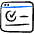 E Learning Application Window Check Icon from Freehand Duotone Set