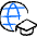 E Learning Global Anywhere Course Icon from Freehand Duotone Set