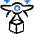 Delivery Drone Package Icon from Freehand Duotone Set