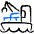 Oversea Shipment Cargo Boat Icon from Freehand Duotone Set
