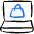 E Commerce Basket Laptop Icon from Freehand Duotone Set