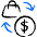 Shopping Bag Cash Back Icon from Freehand Duotone Set