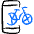 Bicycle Smartphone App Icon from Freehand Duotone Set