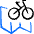 Bicycle Travel Map Road Icon from Freehand Duotone Set