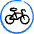 Road Sign Bicycles Icon from Freehand Duotone Set