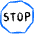 Road Sign Stop Icon from Freehand Duotone Set