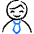 Close Up Single Man Icon from Freehand Duotone Set