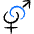 Gender Hetero Symbol Icon from Freehand Duotone Set