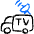 Modern Tv Channel Van Icon from Freehand Duotone Set