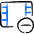 Video Edit Subtract Icon from Freehand Duotone Set