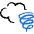 Weather Cloud Hurricane Icon from Freehand Duotone Set
