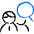 Human Resources Search Employees Icon from Freehand Duotone Set