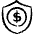 Business Cash Shield Icon from Freehand Set