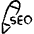 Seo Edit Icon from Freehand Set